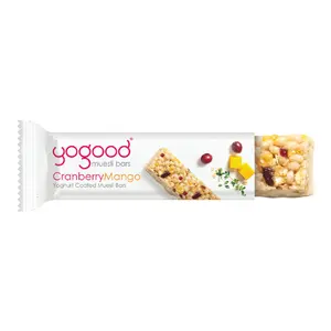 Thanh Ngũ Cốc Nam Việt Quất & Xoài Phủ Sữa Chua, Cranberry Mango, Yoghurt Coated Muesli Bars, 6 Thanh (138g) - YOGOOD